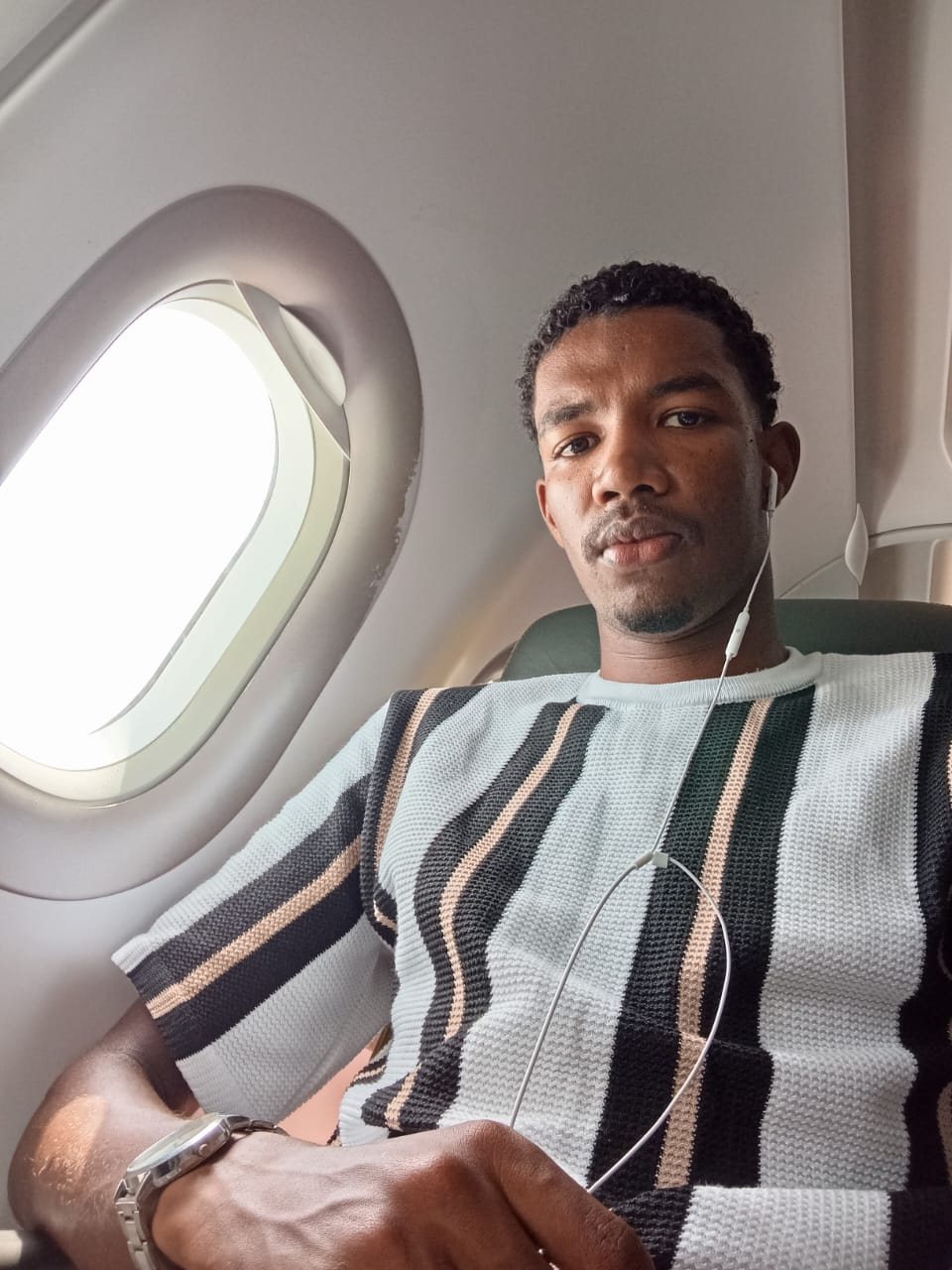 O ciclista Nélio Cruz durante a viagem para Luanda